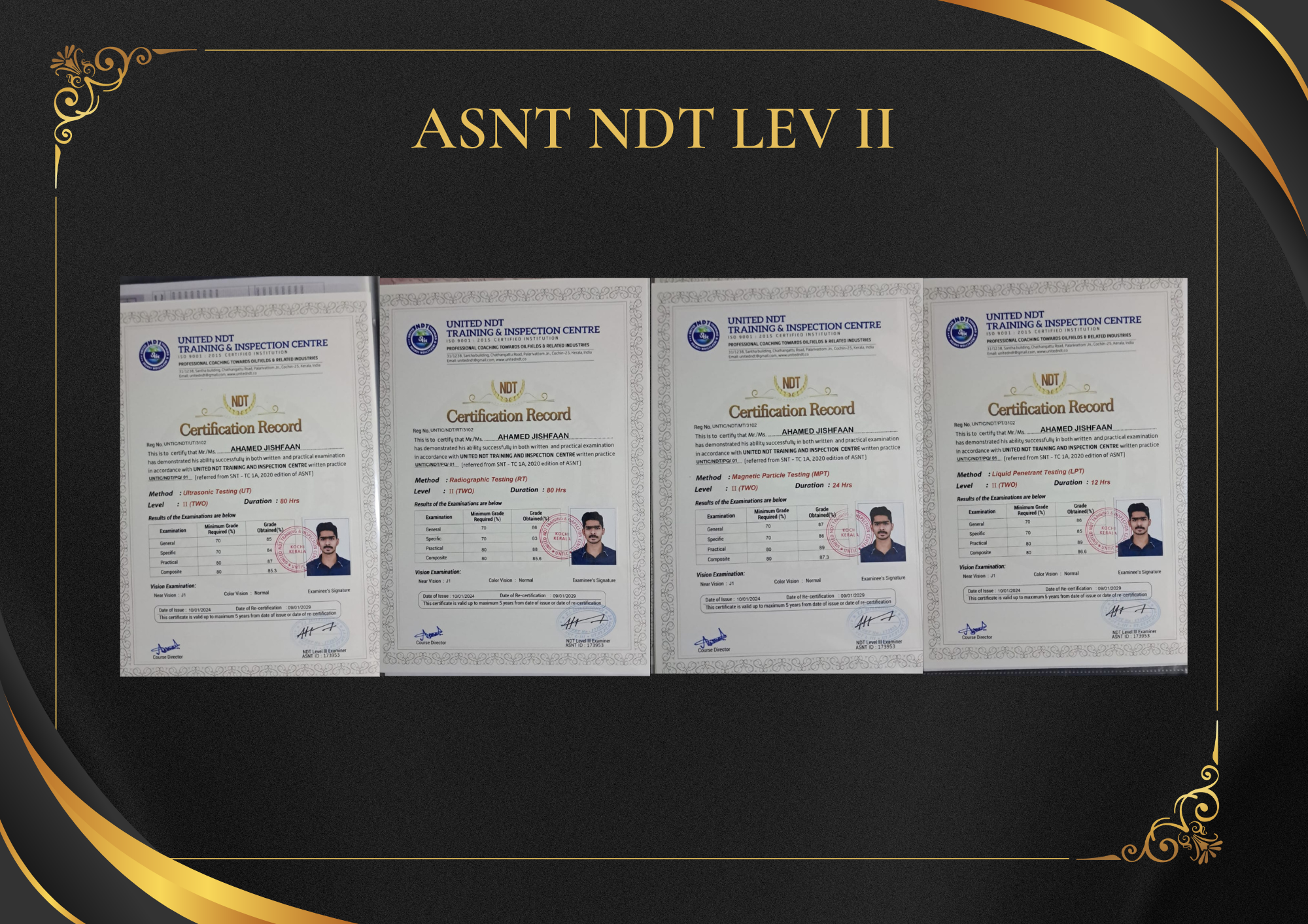 ASNT NDT LEV2 Certificate